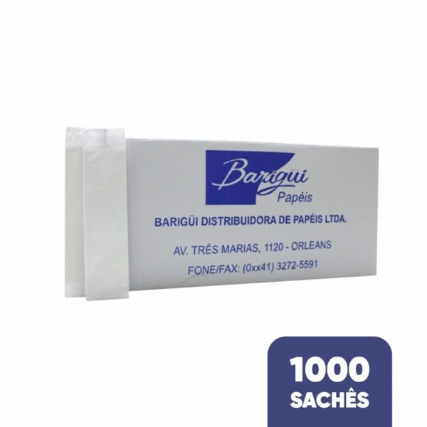 image Guardanapo Branco Embalado Barigui 21 X 20Cm 1.000 Saches De Papel C/2Un
