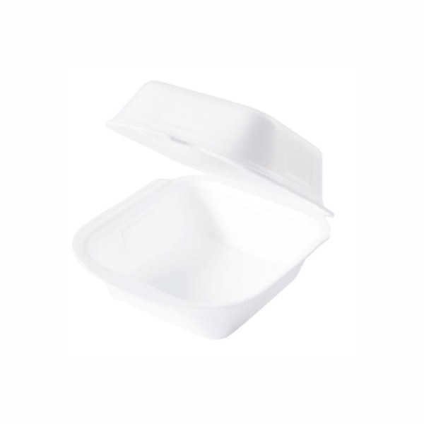 image Hamburgueira Isopor 01 Branca Fibraform 200Un 12,5 X 12 X 7,5Cm Hf01