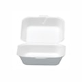 image Hamburgueira Isopor 03 Branca Darnel 100Un 16 X 16 X 8Cm Dh03