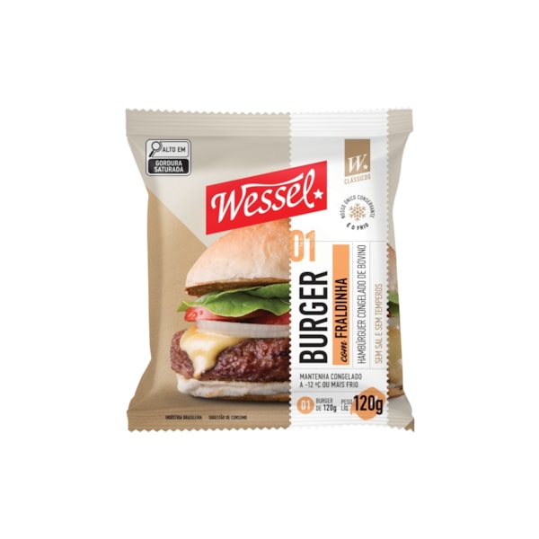 image Hamburguer Blend Fraldinha 120G Diâmetro 11 Wessel - Fp
