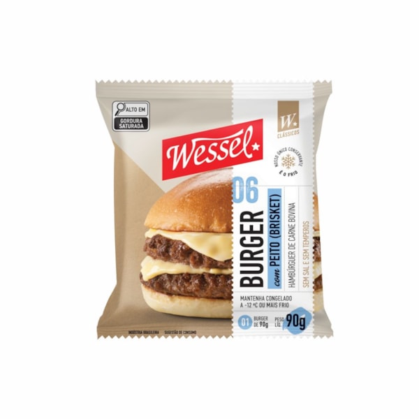 image Hamburguer Blend Peito 90G Diâmetro 11 Wessel - Fp