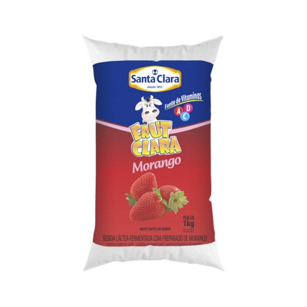 image Iogurte Morango Santa Clara Pacote 1Kg