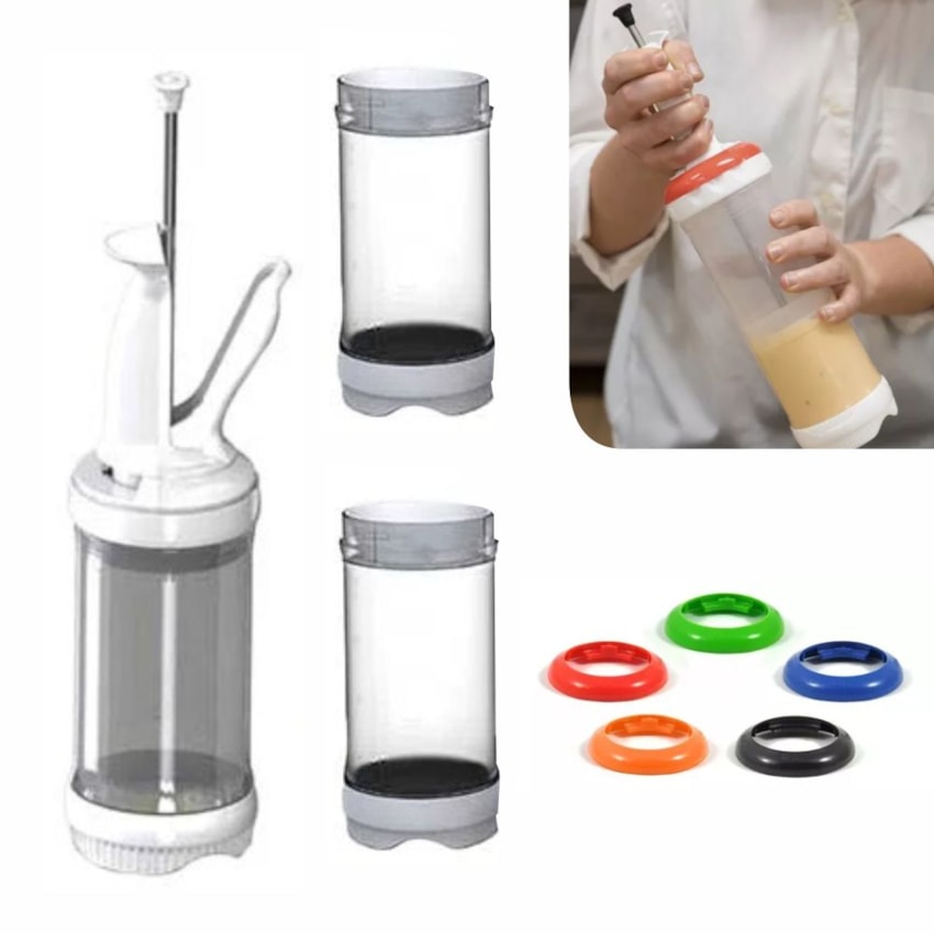 image Kit Porcionador Molhos C/ 2 Refis E Anéis 710Ml Cjto