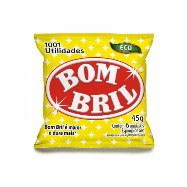 image Lã de Aço Bombril Unidade com 6 Esponjas