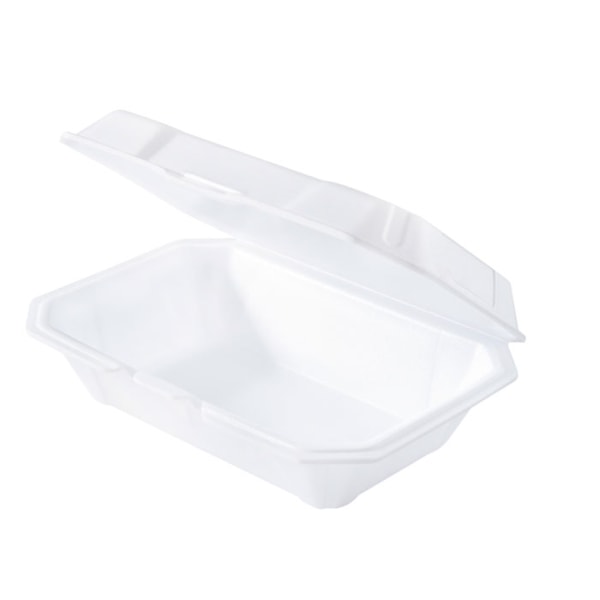 image Lancheira Isopor Tampa Articulada 01 Fibraform 100Un 23,5 X 16 X 7,5Cm Hf101