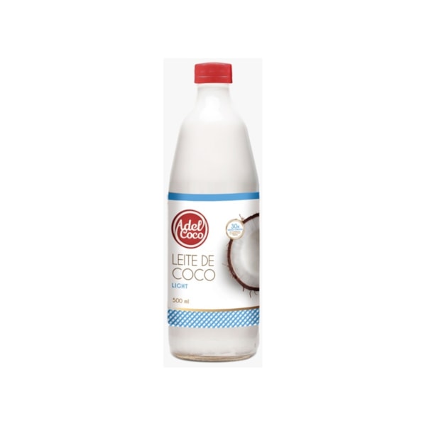 image Leite de Coco 5% Gordura Light Adel Coco Garrafa 500Ml