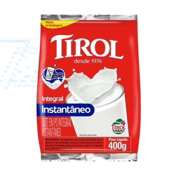 image Leite em Pó Integral Instantâneo 400 gr Tirol