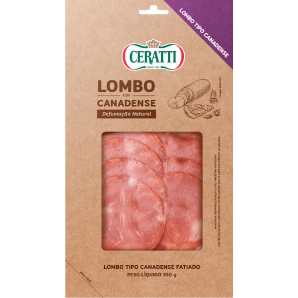 image Lombo Canadense Defumado Fatiado Ceratti 100G