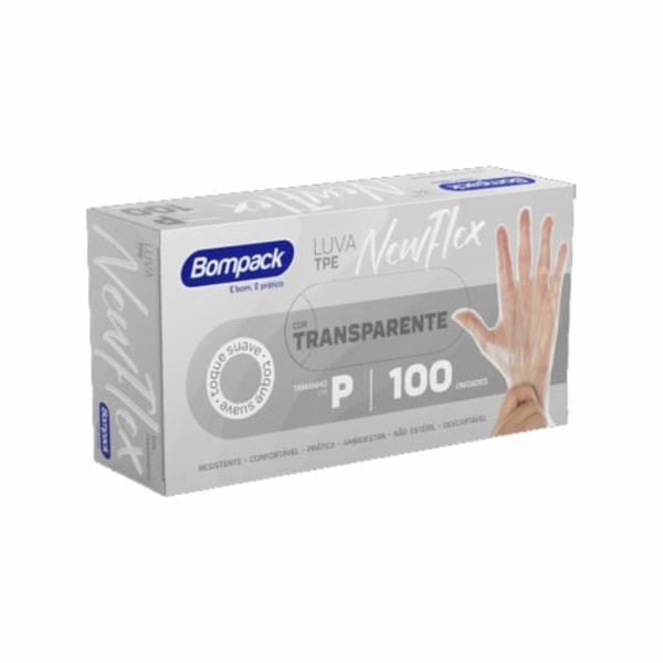 image Luva Viniflex Sem Pó Pequena Bompack 100Un