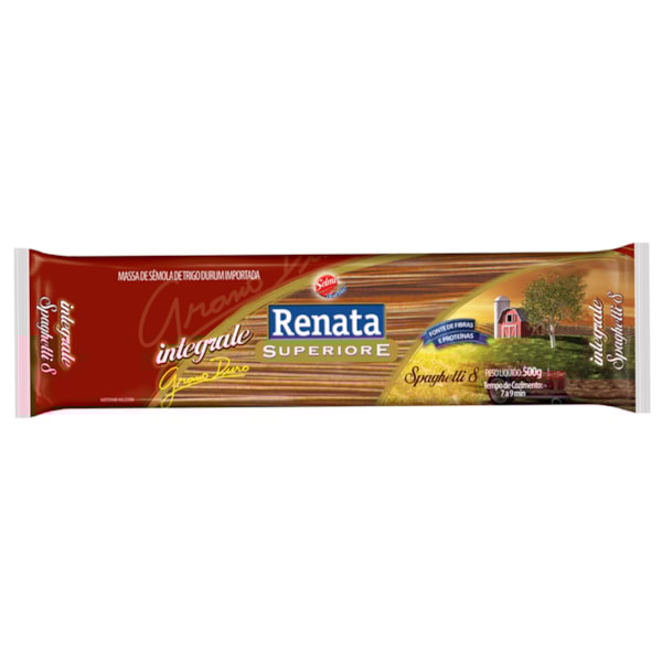 image Macarrão Grano Duro Integral Espaguete Renata 500G