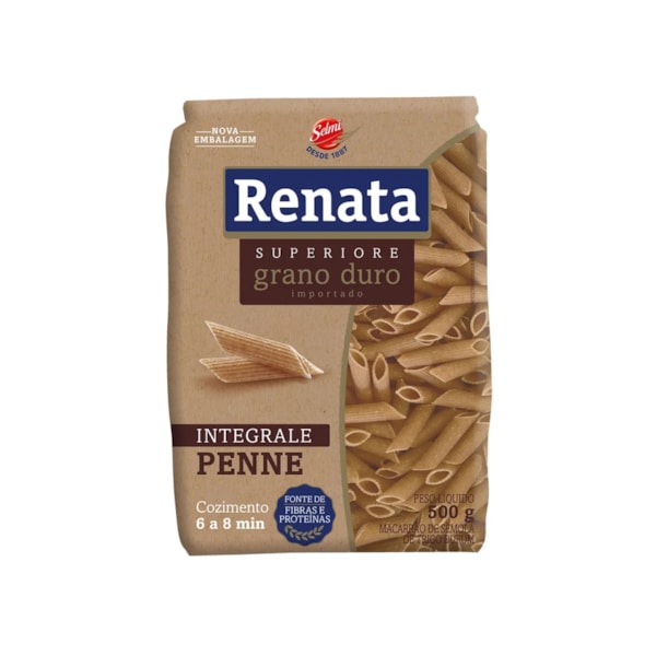 image Macarrão Grano Duro Penne Integrale Renata 500 Gr