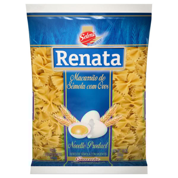 image Macarrão Gravata Ovos Renata 500G