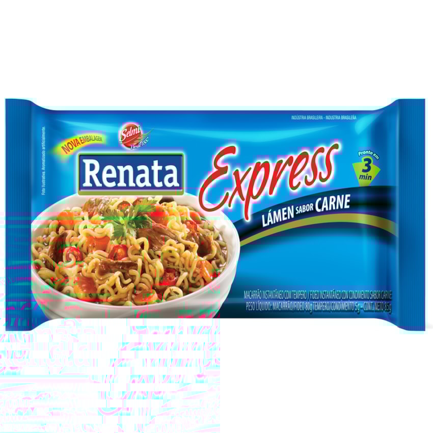 image Macarrão Instantâneo Sabor Carne Renata 85G