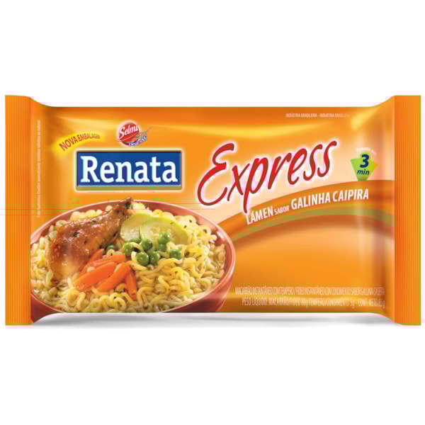 image Macarrão Instantâneo Sabor Galinha Caipira Renata 85G