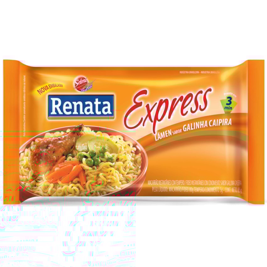 image Macarrão Instantâneo Sabor Galinha Caipira Renata 85G