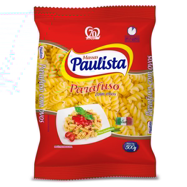 image Macarrão Parafuso Ovos Paulista 500G