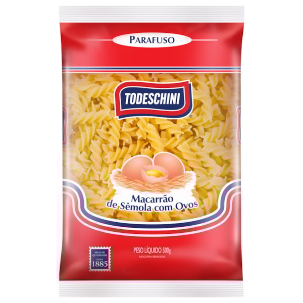 image Macarrão Parafuso Ovos Todeschini 500G