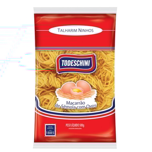 image MACARRAO TALHARIM NINHOS OVOS TODESCHINI 500G