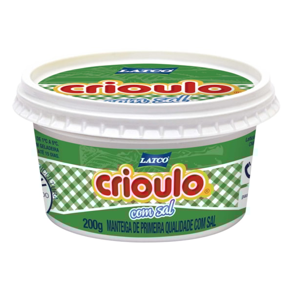 image Manteiga Com Sal Crioulo Pote 200G