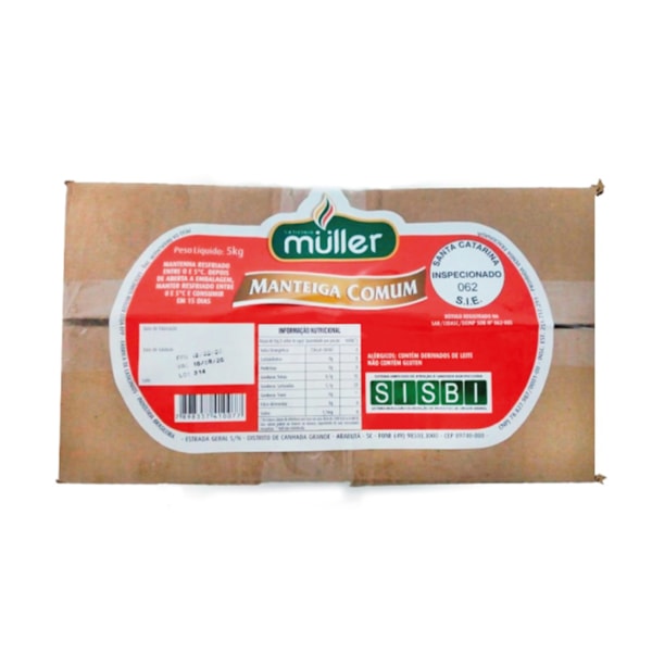 image Manteiga Sem Sal Muller 5Kg