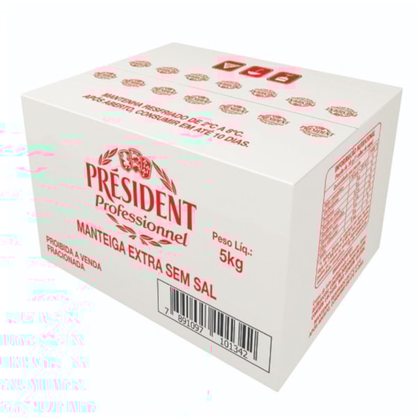 image Manteiga Sem Sal President 5Kg