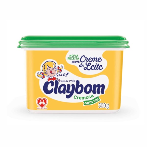 image Margarina Sem Sal 50% Lipídios Claybom 500G