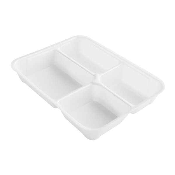 image Marmita 4 Div 1,1Lt Isopor Ret Sem Tampa Fibraform 100Un Hf 100/4 (Tampa 7632)