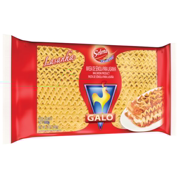 image Massa P/Lasanha Galo 500G