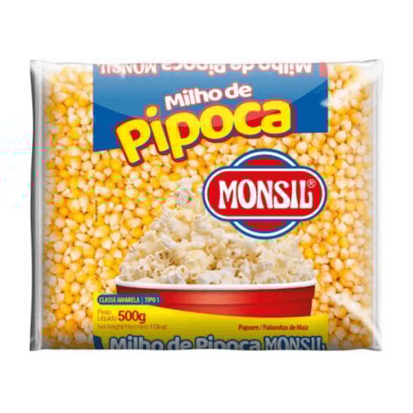 image Milho Pipoca Monsil 500G