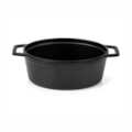 image Mini Caçarola Oval S/ Tampa Melamina Preta Gourmet Mix 15,5Cm