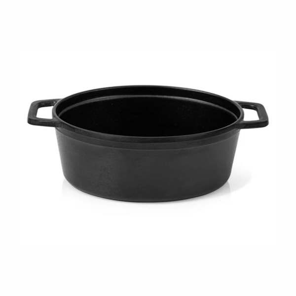 image Mini Caçarola Oval S/ Tampa Melamina Preta Gourmet Mix 15,5Cm