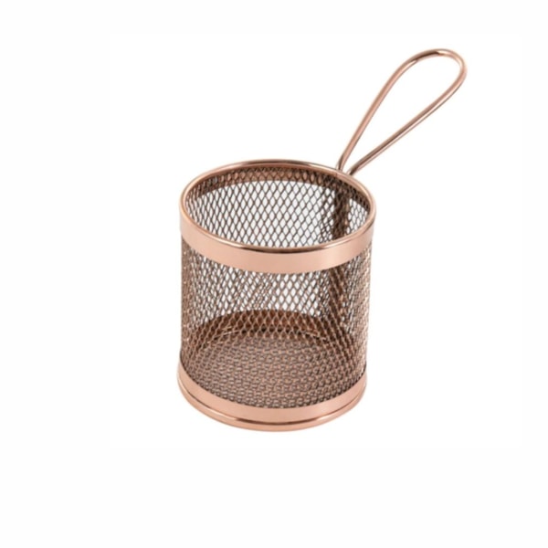 image Mini Cestinha Inox Redonda Bronze An809Bz Mimo Style Un