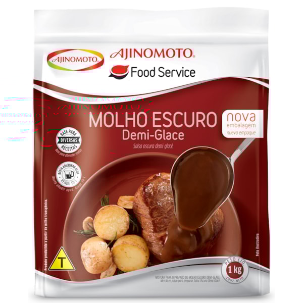 image Molho Escuro Demi Glace Ajinomoto 1Kg Rende 10Lt