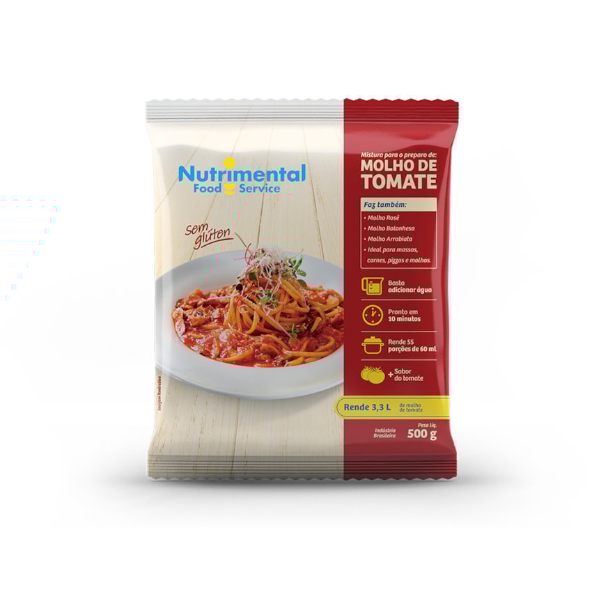 image Molho Tomate Em Pó Nutrimental 500G Rende 3,3Lt