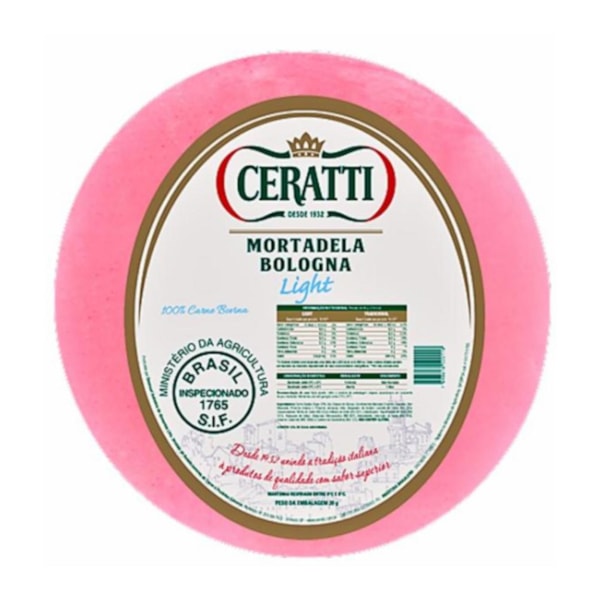 image MORTADELA BOLOGNA LIGHT METADE CERATTI +/-3,5KG