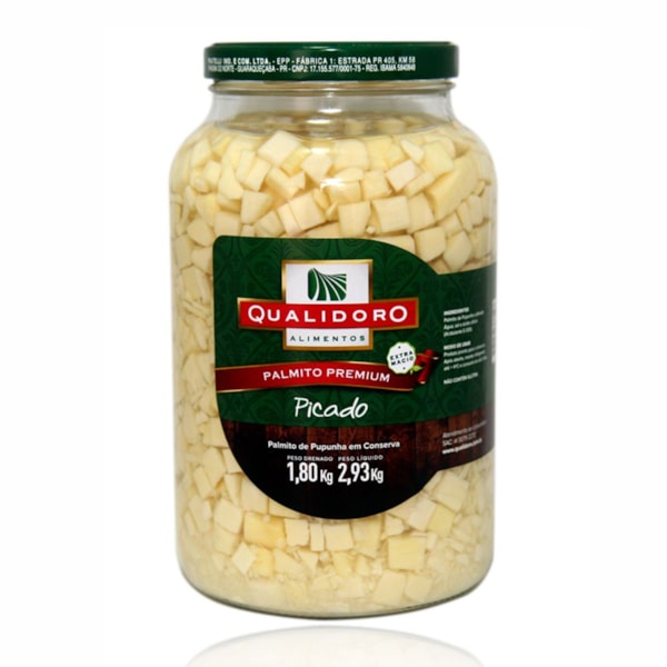image Palmito Pupunha Picado 1,8Kg Qualidoro