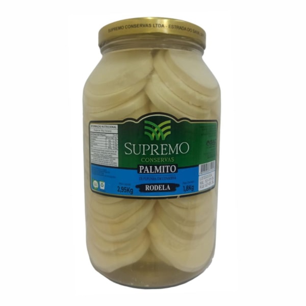 image Palmito Pupunha Rodela 1,8Kg Supremo