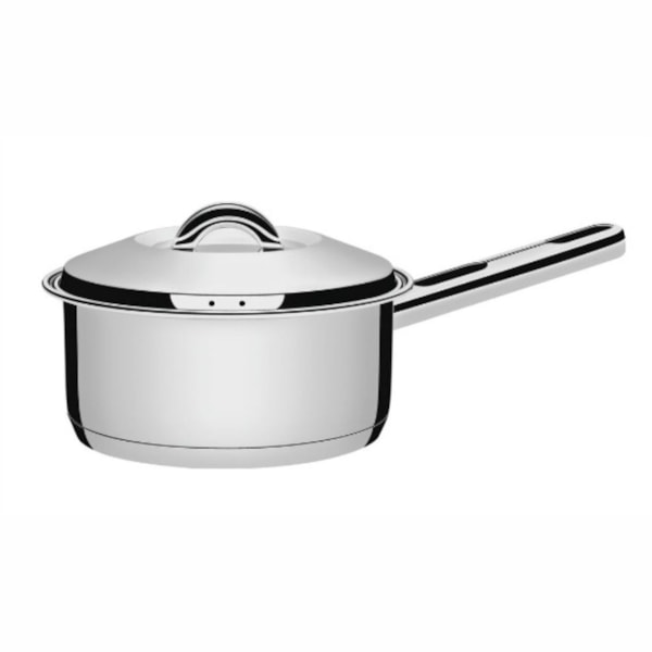 image Panela Aço Inox C/ Tampa E Cabo 24Cm 4,7L Tramontina Un