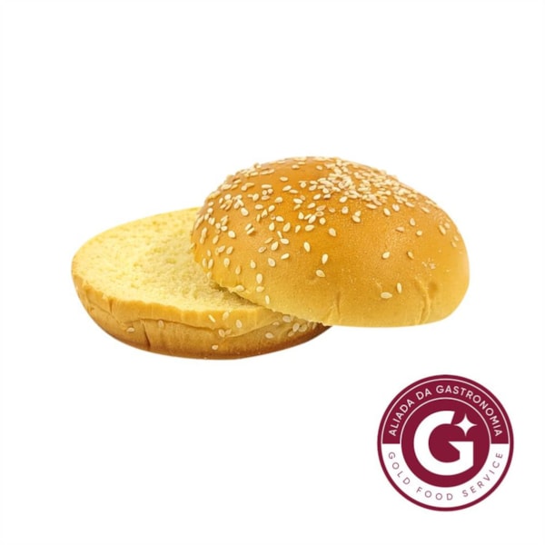 image Pão Brioche Prime C/Gergelim P/Hamburguer Gold 6 Paes 60G Assado Congelado