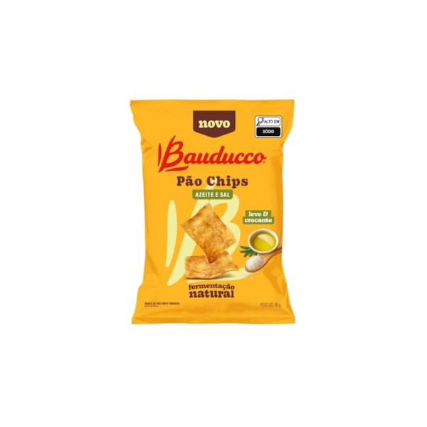 image Pão Chips Fermentação Natural Bauducco 12 X 90 Gr
