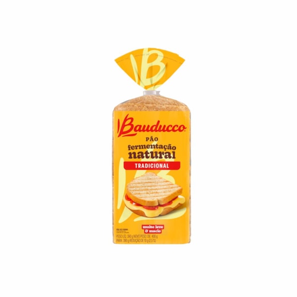image Pão Fatiado Tradicional Fermentação Natural Bauducco 390G