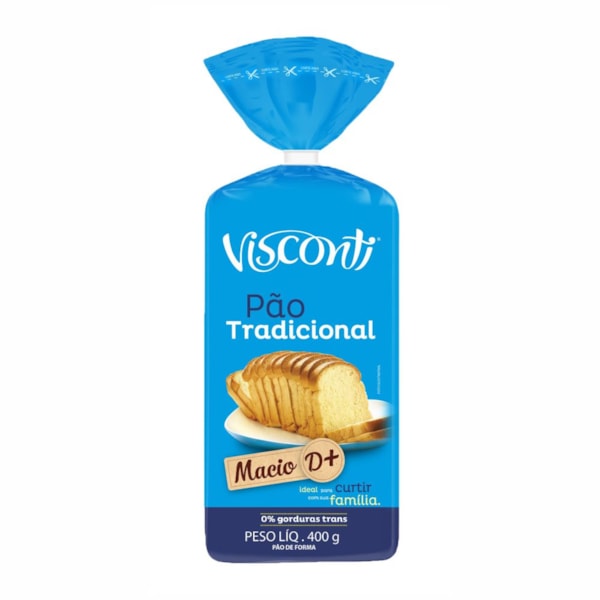 image Pão Fatiado Tradicional Visconti 400G