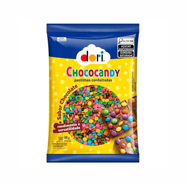image Pastilhas Confeitadas Choc Chococandy Dori 500G