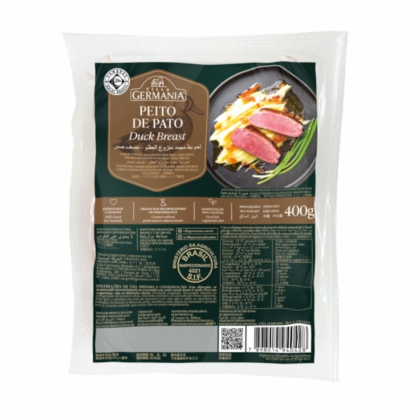 image Peito De Pato Sem Osso Villa Germânia 400G Pacote Com 2 Unidades