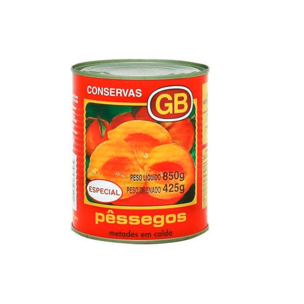 image Pêssego Em Calda Metades Especial Gb 450G