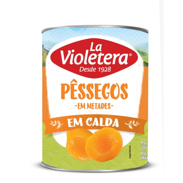 image Pêssego em Calda Metades La Violetera 485 Gr