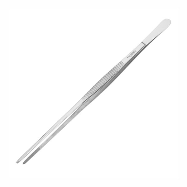 image Pinça Culinária Aço Inox C/ Serrilha Reta Weck 30Cm