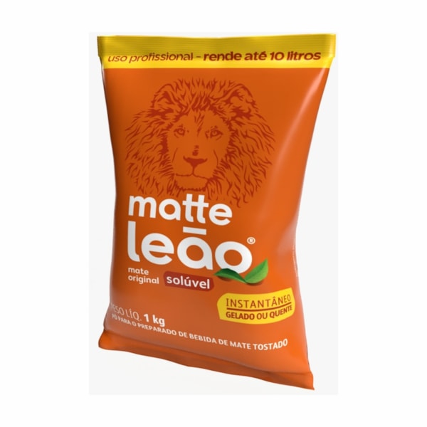 image Pó Para Preparo de Bebida Chá Mate Natural Leão 1Kg