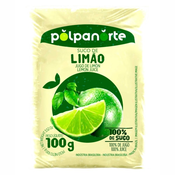 image Polpa De Limão Polpanorte 10 X 100G