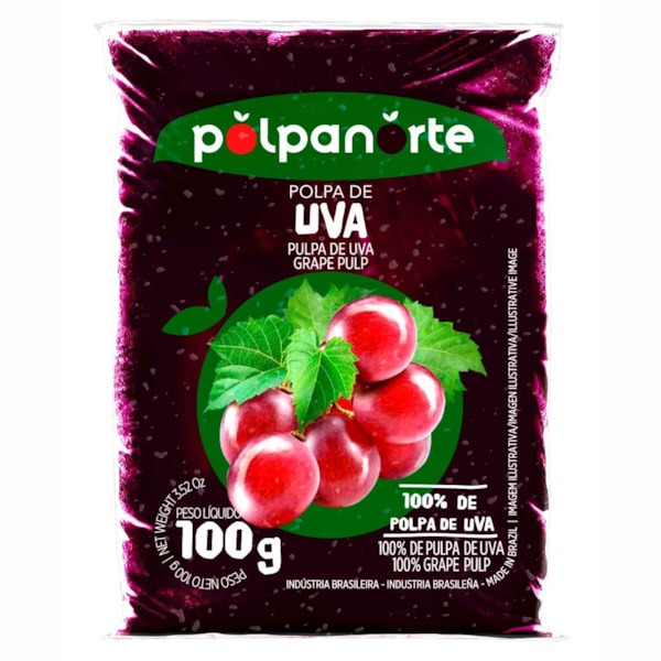 image Polpa De Uva Polpanorte 10 X 100G